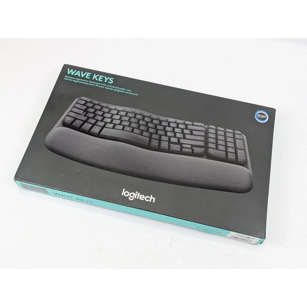 Logitech Wave Keys Wireless Ergonomic Keyboard Bluetooth Logi Bolt Ergo